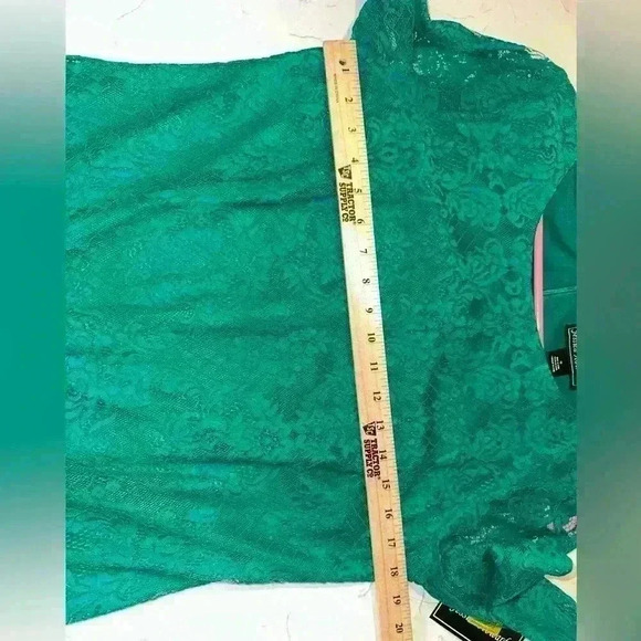 Jessica Howard Green Size 10 Lace Mini Party Dress 3/4 Sleeve NWT - Picture 5 of 6